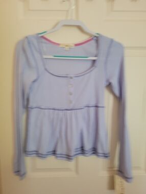 Women’s Lavender Long-Sleeve Peplum Top NWT